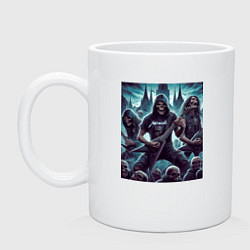 Кружка керамическая Metallica - thrash metal, цвет: белый