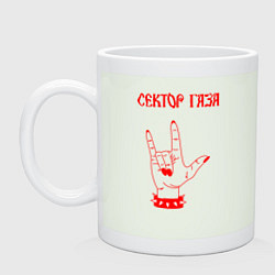 Кружка керамическая Сектор газа коза, цвет: фосфор