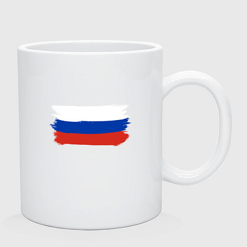 Кружка Флаг россии нарисованный / Белый – фото 2