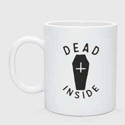 Кружка керамическая Мёртвец внутри, цвет: белый