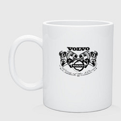 Кружка керамическая Вольво и викинги, цвет: белый