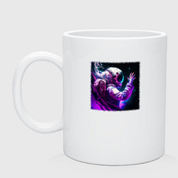 Кружка керамическая Космос в ярких красках, цвет: белый