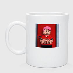 Кружка керамическая Lil peep Hellboy, цвет: белый