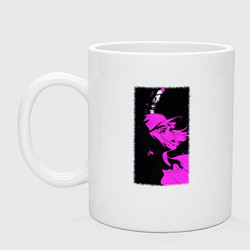 Кружка керамическая Лазарь аниме Элейна, цвет: белый