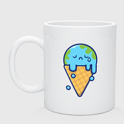 Кружка керамическая Earth cream, цвет: белый