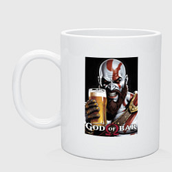 Кружка керамическая Kratos - god of bar, цвет: белый