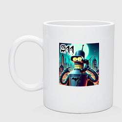 Кружка керамическая Бендермен оператор службы спасения, цвет: белый