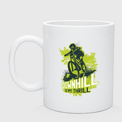 Кружка керамическая Даунхилл, цвет: белый