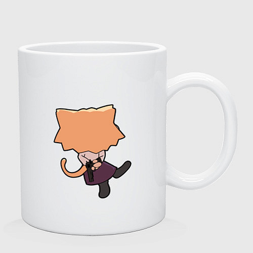 Кружка Неко арк - кот и пистолет / Белый – фото 2