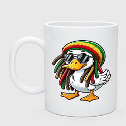 Кружка керамическая Раста утка, цвет: белый