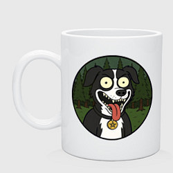 Кружка керамическая Mr Pickles dog, цвет: белый