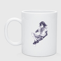 Кружка керамическая Данганронпа V3 - Кокичи Ома, цвет: белый