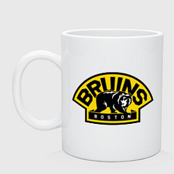 Кружка керамическая HC Boston Bruins Label, цвет: белый