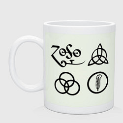 Кружка керамическая Led Zeppelin: symbols, цвет: фосфор