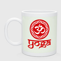 Кружка керамическая OM Yoga, цвет: фосфор