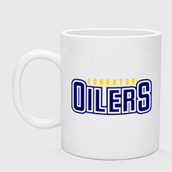 Кружка керамическая HC Edmonton Oilers Sign, цвет: белый