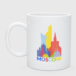 Кружка керамическая Moscow Colors, цвет: белый