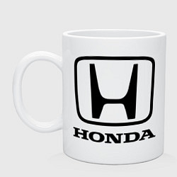 Кружка керамическая Honda logo, цвет: белый
