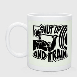 Кружка керамическая Shut up and train, цвет: фосфор