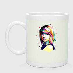 Кружка керамическая Taylor Swift Art, цвет: фосфор