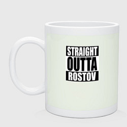 Кружка керамическая Straight Outta Rostov, цвет: фосфор