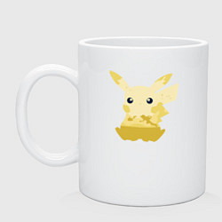 Кружка керамическая Pikachu Shadow, цвет: белый