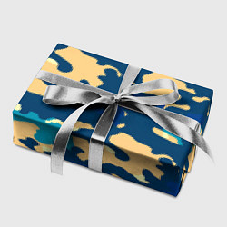Бумага для упаковки Камуфляж: голубой/желтый, цвет: 3D-принт — фото 2