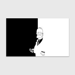 Бумага для упаковки Гомер Симпсон - в смокинге - black and white, цвет: 3D-принт