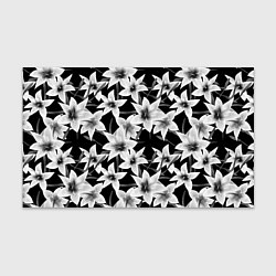 Бумага для упаковки Лилии черно-белые, цвет: 3D-принт