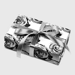 Бумага для упаковки Черно-белый абстрактный узор, цвет: 3D-принт — фото 2