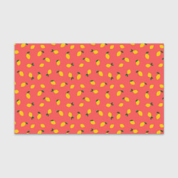 Бумага для упаковки Лимоны на кораловом, цвет: 3D-принт