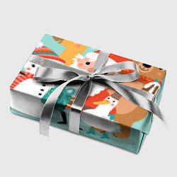 Бумага для упаковки Звери и Дед Мороз 2, цвет: 3D-принт — фото 2