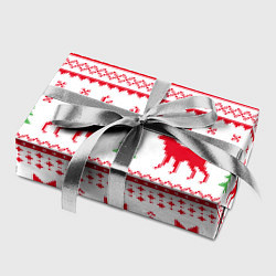 Бумага для упаковки Новогодний узор с оленями, цвет: 3D-принт — фото 2