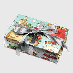 Бумага для упаковки Рождественский узорный принт, цвет: 3D-принт — фото 2