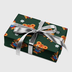 Бумага для упаковки Тигрёнок и снежинка, цвет: 3D-принт — фото 2