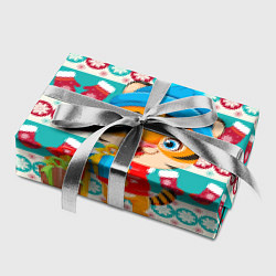 Бумага для упаковки Новогодний Тигр с подарком, цвет: 3D-принт — фото 2