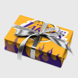 Бумага для упаковки LA LAKERS NBA FIRE ЛЕЙКЕРС ОГОНЬ, цвет: 3D-принт — фото 2