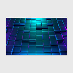 Бумага для упаковки 3D квадраты неоновые, цвет: 3D-принт