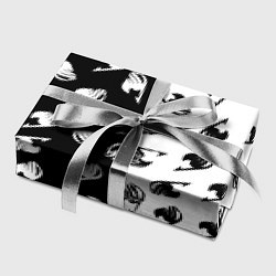 Бумага для упаковки FAIRY TAIL BLACK WHITE ХВОСТ ФЕИ СИМВОЛЫ ЧЁРНО БЕЛ, цвет: 3D-принт — фото 2