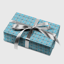 Бумага для упаковки Новогодний узор голубой, цвет: 3D-принт — фото 2