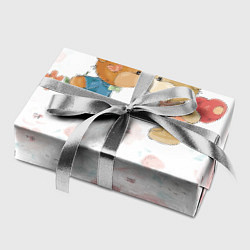 Бумага для упаковки Плюшевый Поцелуй Влюблённые Мишки, цвет: 3D-принт — фото 2