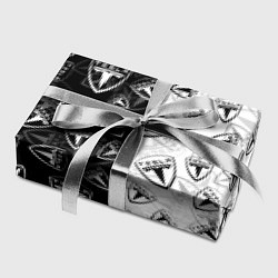 Бумага для упаковки TESLA BLACK AND WHITE LOGO PATTERN, цвет: 3D-принт — фото 2