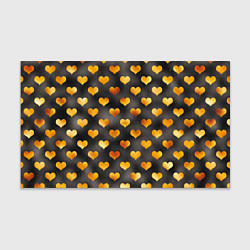 Бумага для упаковки Сердечки Gold and Black, цвет: 3D-принт