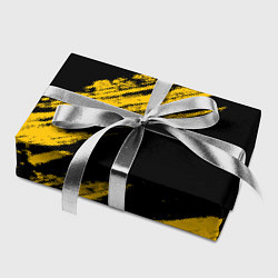 Бумага для упаковки BLACK AND YELLOW GRUNGE ГРАНЖ, цвет: 3D-принт — фото 2