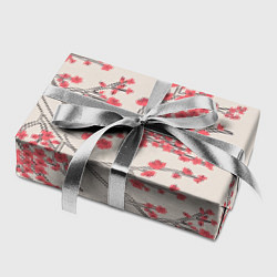 Бумага для упаковки Красные цветы на ветках, цвет: 3D-принт — фото 2
