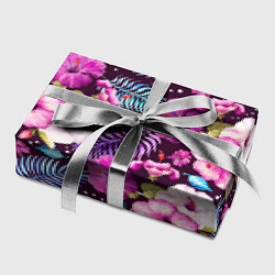 Бумага для упаковки Цветочный Паттерн Flowers and leaves, цвет: 3D-принт — фото 2