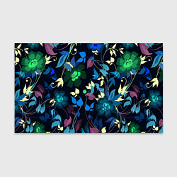 Бумага для упаковки Color summer night Floral pattern, цвет: 3D-принт