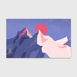 Бумага для упаковки Пейзаж гор и леса в стиле ретро, цвет: 3D-принт