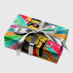 Бумага для упаковки Барт Симпсон весь в татухах со скейтбордом, цвет: 3D-принт — фото 2