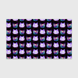 Бумага для упаковки Неоновые кошачьи морды, цвет: 3D-принт